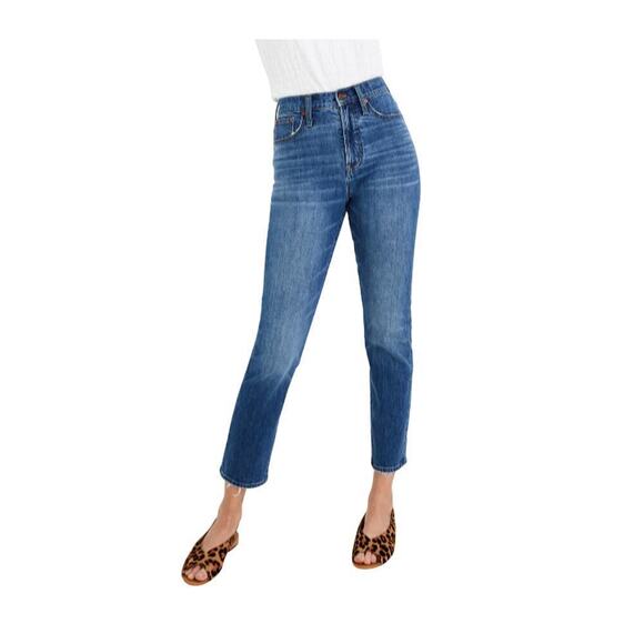 Madewell The Perfect Vintage Crop Jean Cassie Wash Size 27 Distressed Cuff - Picture 1 of 9
